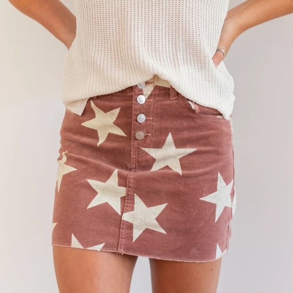 Dresses & Skirts - BOHO MAUVE WITH STARS SKIRT